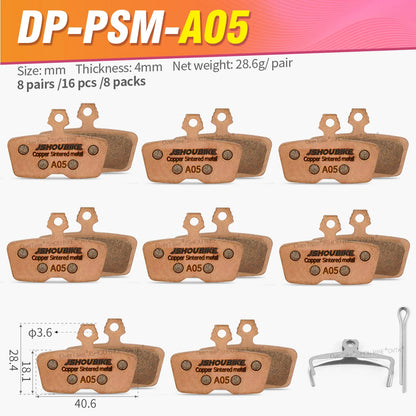 Metal Hydraulic Brake Pads for SRAM Code R RSC Avid Code by JSHOUBIKE Sintered