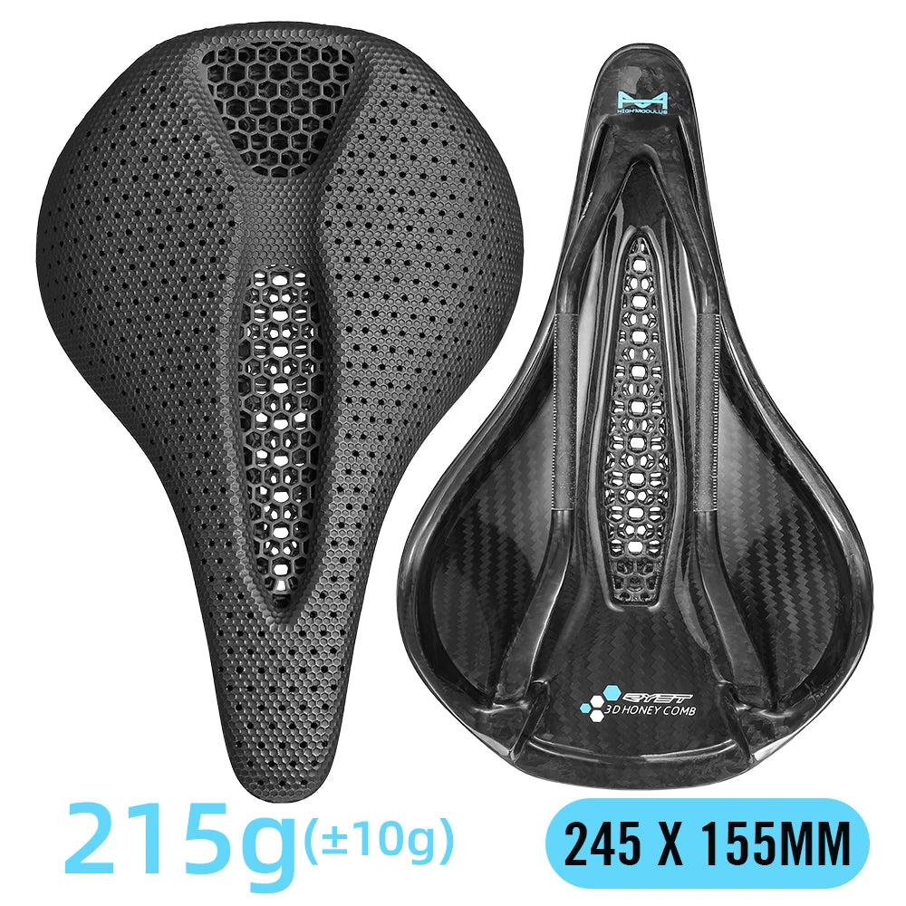 RYET 3D Carbon Saddle | 145/155mm MTB Triathlon Seat Lightweight 130g Oval