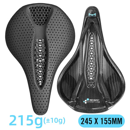 RYET 3D Carbon Saddle | 145/155mm MTB Triathlon Seat Lightweight 130g Oval