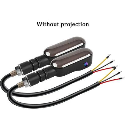 2PCS LED Turn Signal Lamp Motorcycle Flowing Indicator Light Amber