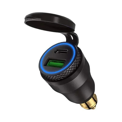 Motorcycle Waterproof Charger 30W USB Hella DIN Plug PD for BMW Ducati Triumph
