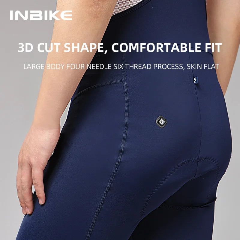 INBIKE Mens MTB Cycling Bib Shorts Padded Road Mountain Bike Riding Shorts