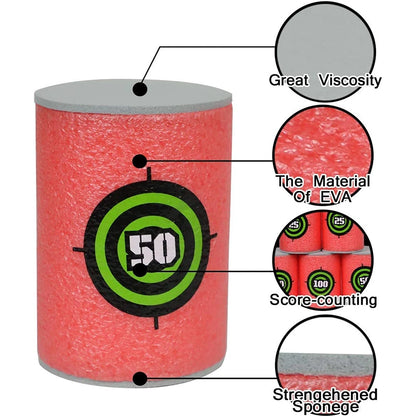 6-30pcs EVA Soft Bullet Targets for Nerf Guns Blasters Foam Dart Toy