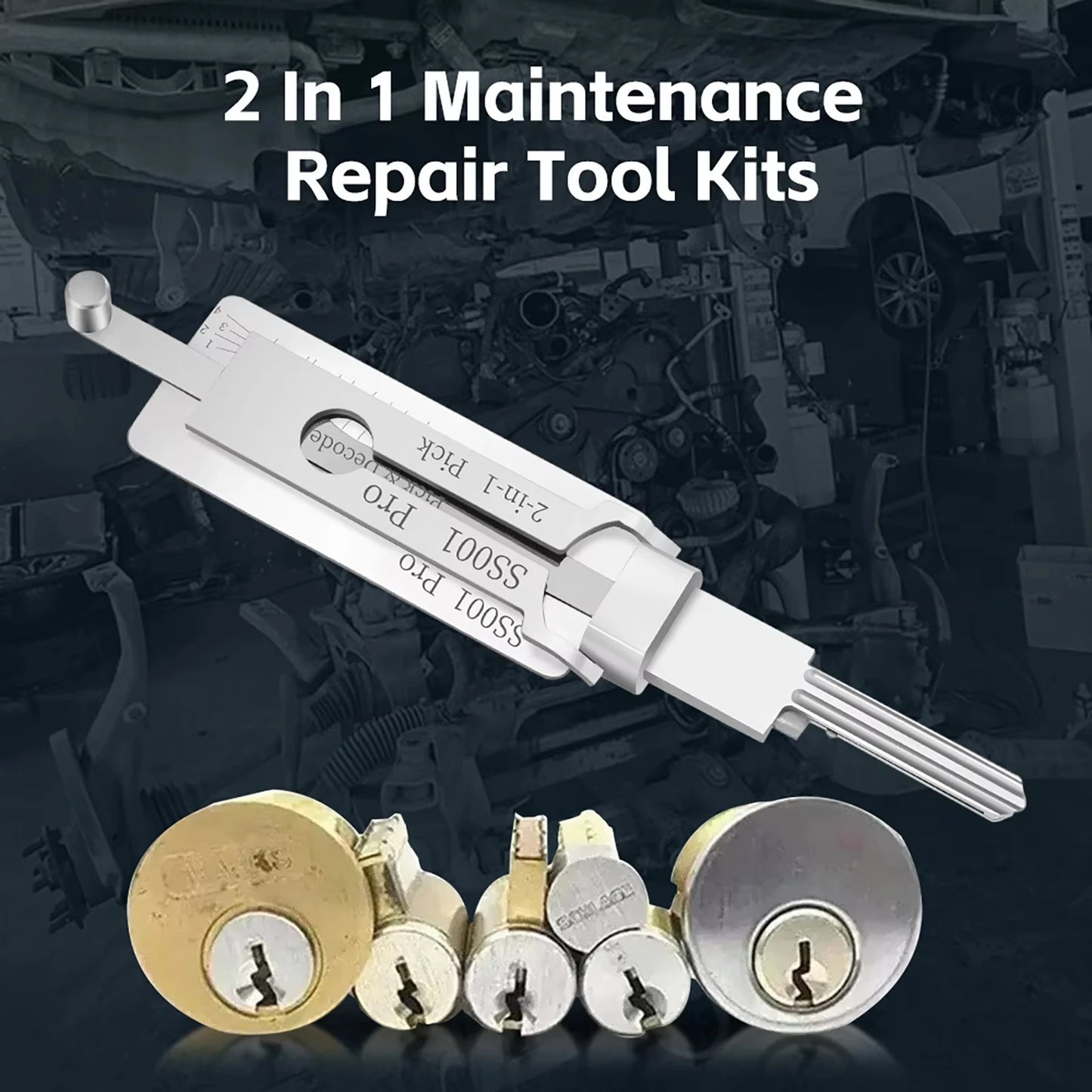 Key Precision Hook Stainless Steel Locksmith Tool 304mm Easy Use