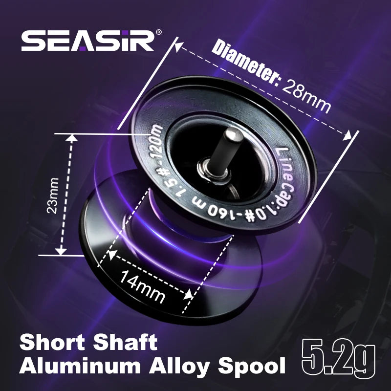 BFS Baitcasting Reel 133g Ultralight 7.6:1 Seasir ZERO-VX 6+1BB 4kg Drag