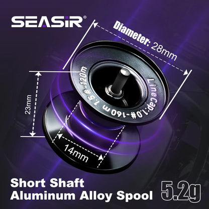 BFS Baitcasting Reel 133g Ultralight 7.6:1 Seasir ZERO-VX 6+1BB 4kg Drag