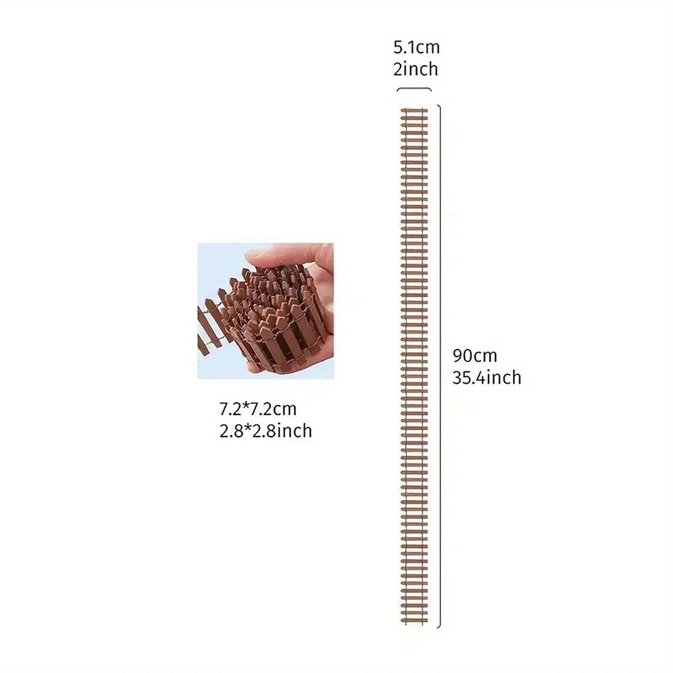 90cm Wooden Fence Model for Garden Diorama Railway Scenery Accessories