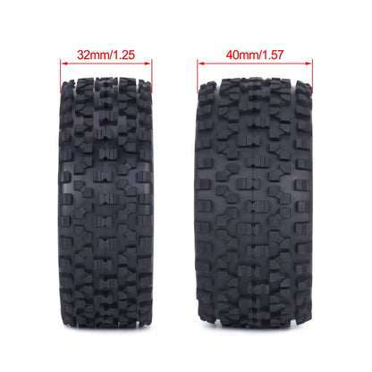4Pcs 88mm Pre-Glued Road Wheels Tyres 1/10 RC Buggy TT-02B DT-02 Rally