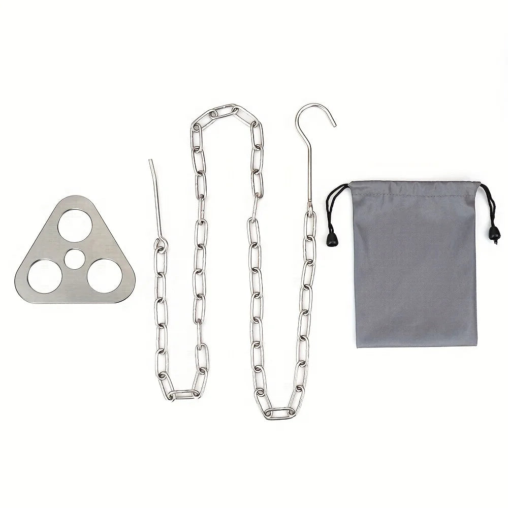 Camping Tripod Rack Detachable Outdoor Cooking Campfire Grill Equipment