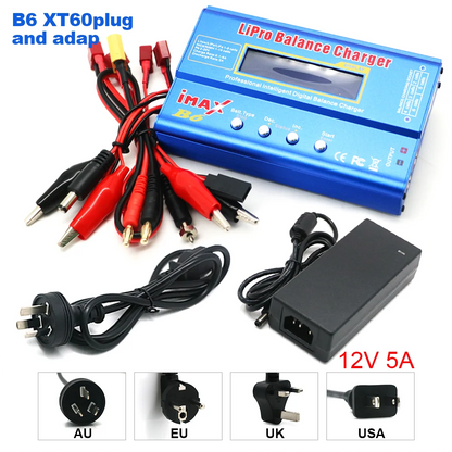 IMAX B6 80W Balance Digital Charger for Lipo NiMh RC Battery 12V 5A