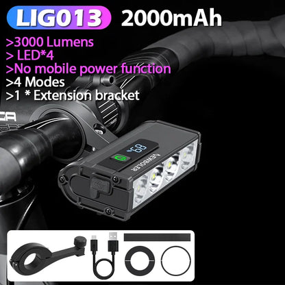 NEWBOLER Bicycle Front Headlight 10000 Lumen 10000mAh USB Rechargeable MTB Road - EXPROTAS