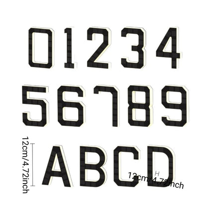 Solar House Number Light LED Address Plaque Sign for Door Wall Outdoor