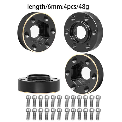 12mm Brass Wheel Weights | Hex Hub Adapter for 1/10 RC SCX10 TRX4 1.9" Rims