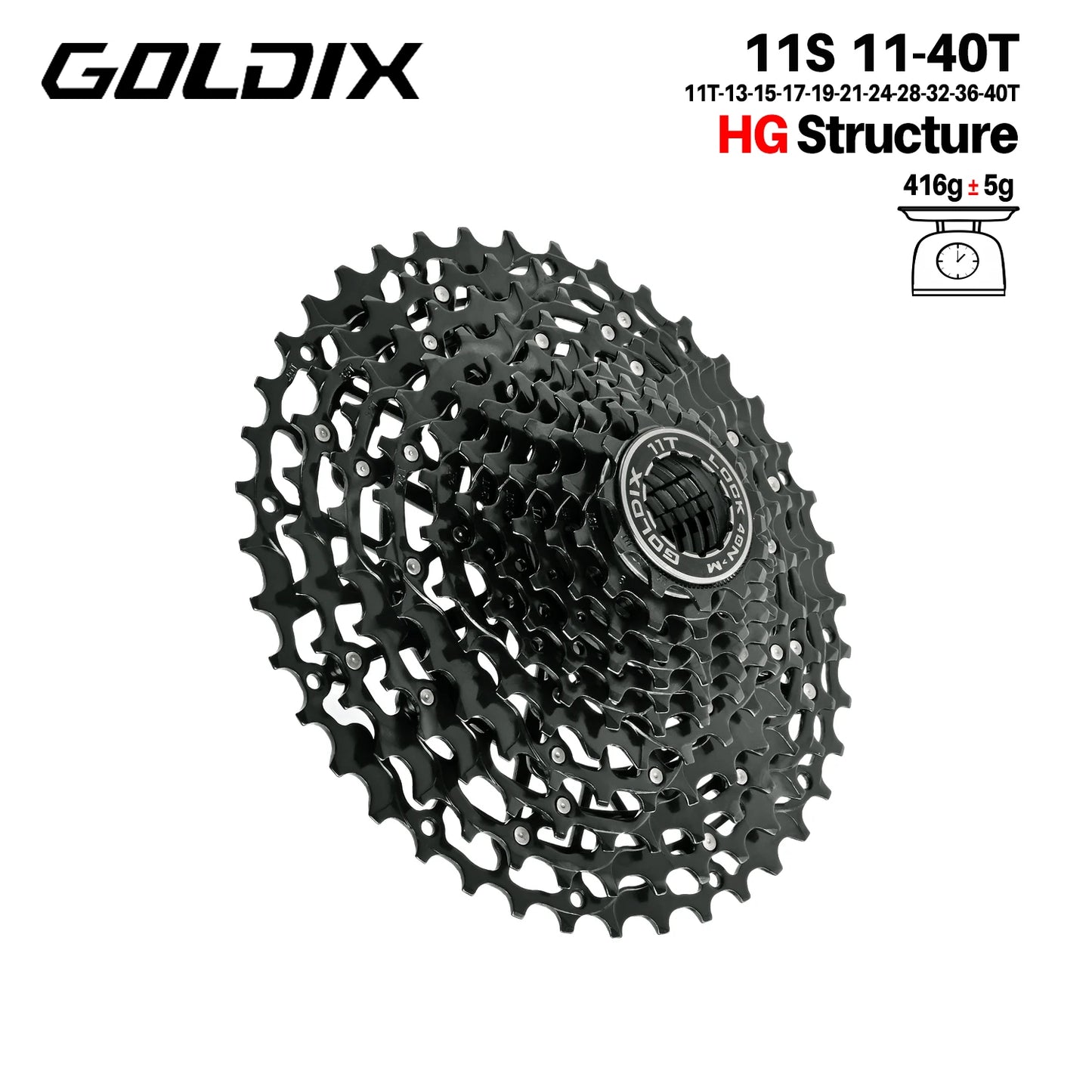 GOLDIX Mountain Bike Cassette 9 10 11 12 13 Speed HG Carbon Steel - EXPROTAS
