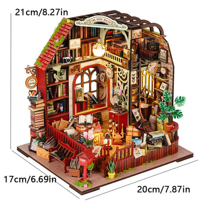 Wooden DIY Mini Dollhouse 3D Puzzle Room Kit with Furniture Birthday Gift - EXPROTAS