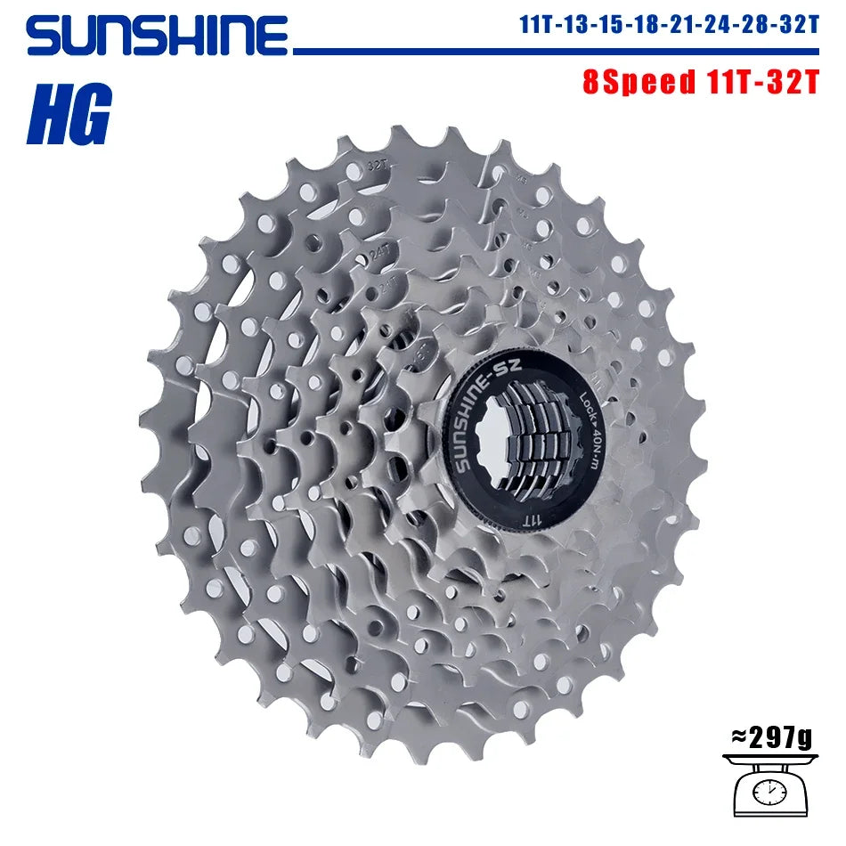 SUNSHINE 8-12 Speed MTB Cassette 11-52T HG Bicycle Sprocket for Shimano