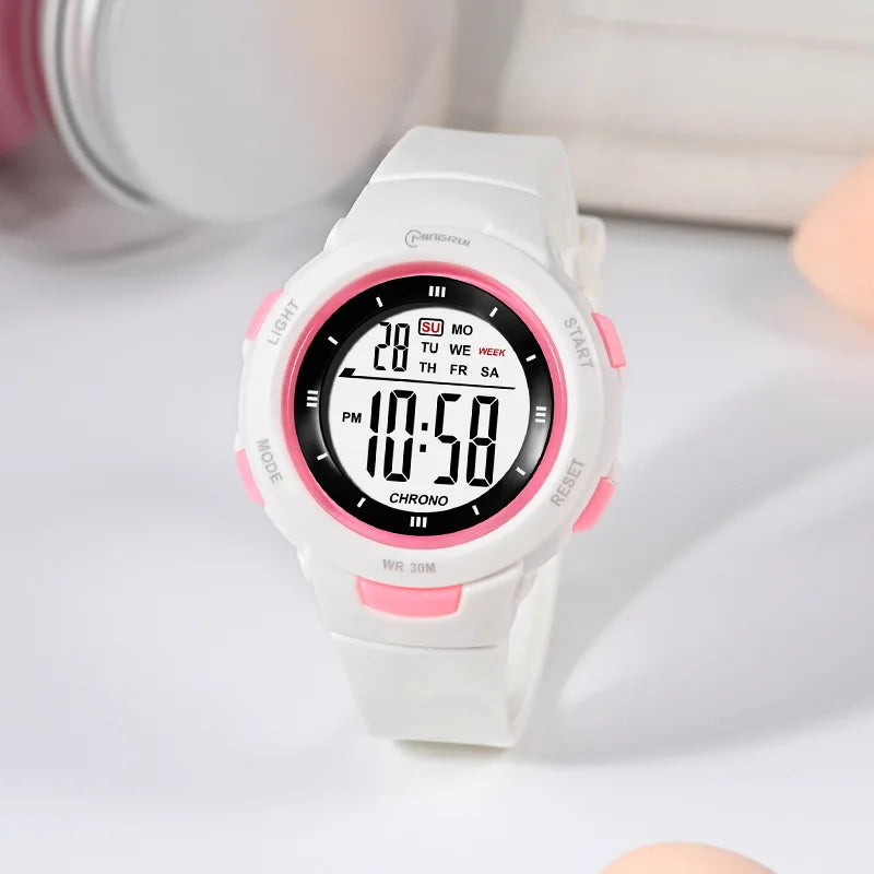 UTHAI CE49 Kids Smart Watch Luminous Waterproof Alarm Student Electronic Gift