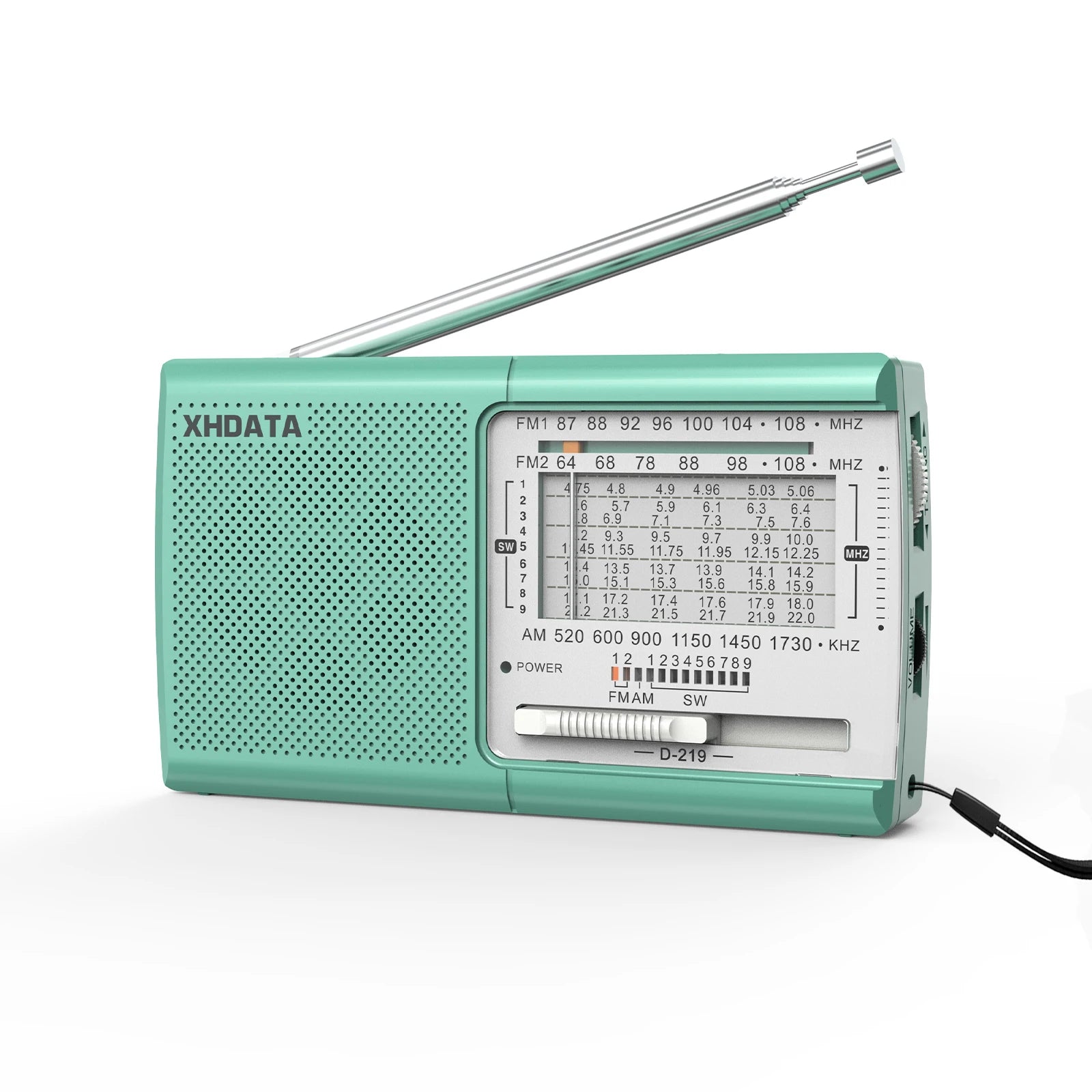 XHDATA D219 Portable DSP Radio AM FM MW SW Worldband Receiver 1kHz Fine Tuning - EXPROTAS