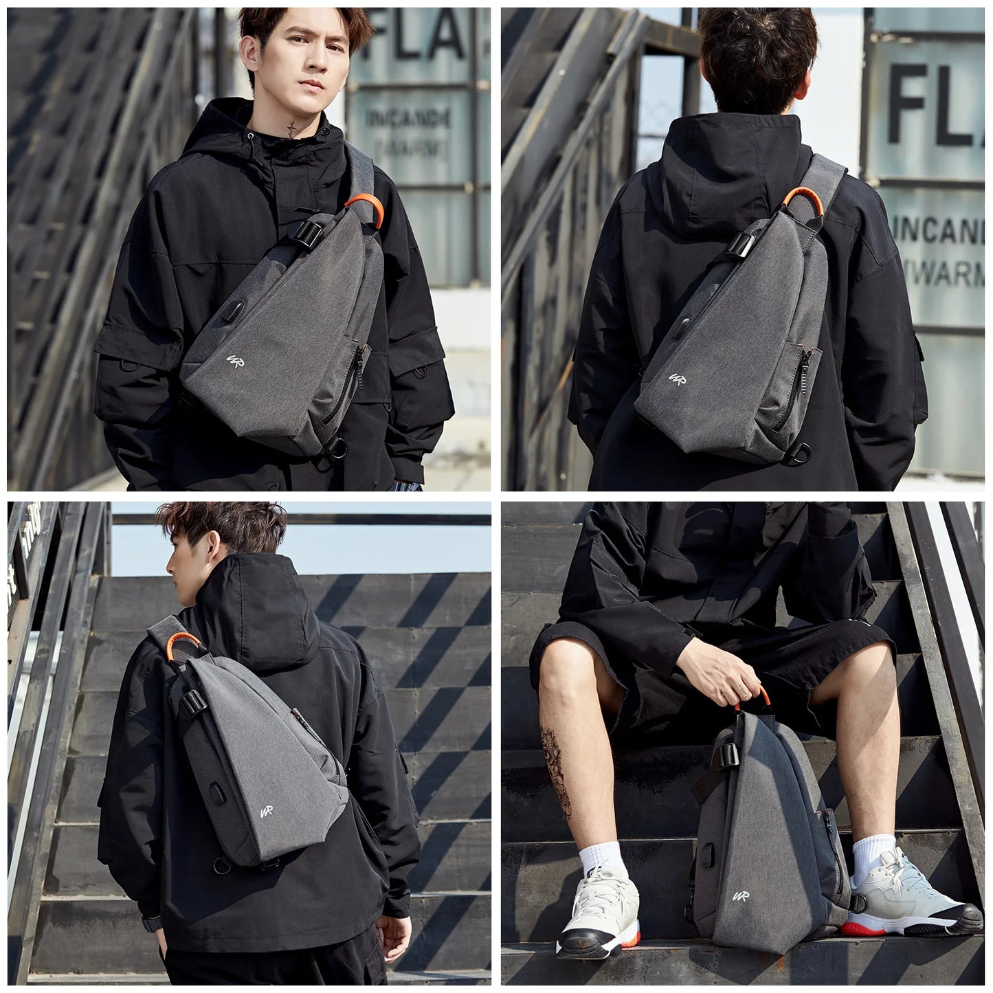 Crossbody Sling Bag Anti Theft Chest Shoulder Backpack for Men Women Travel