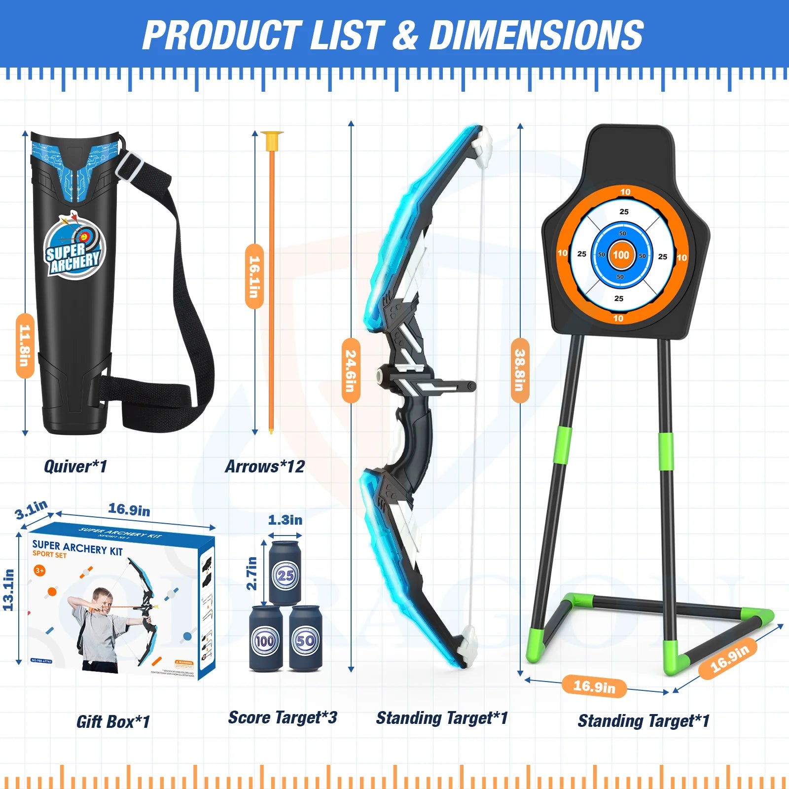 Bow And Arrows For Children Kids Archery Bow Practice Recurve Bow Outdoor Sports Game Hunting Shooting Toy Boys Gift Bow Kit Set-EXPROTAS