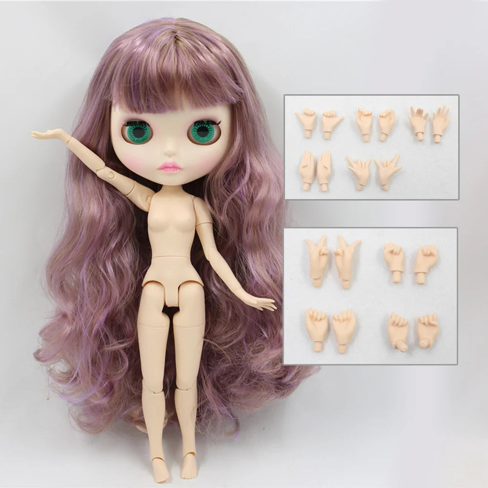 ICY DBS Blythe Doll 1/6 BJD Joint Body White Skin 30cm Custom Random Eyes