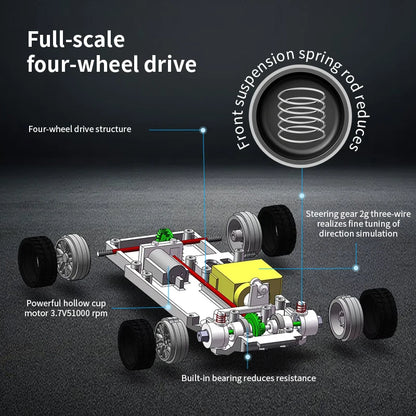 Gyro 1/43 RC Drift Car 4WD RTR High Speed Radio Control 2.4G Mini Racing
