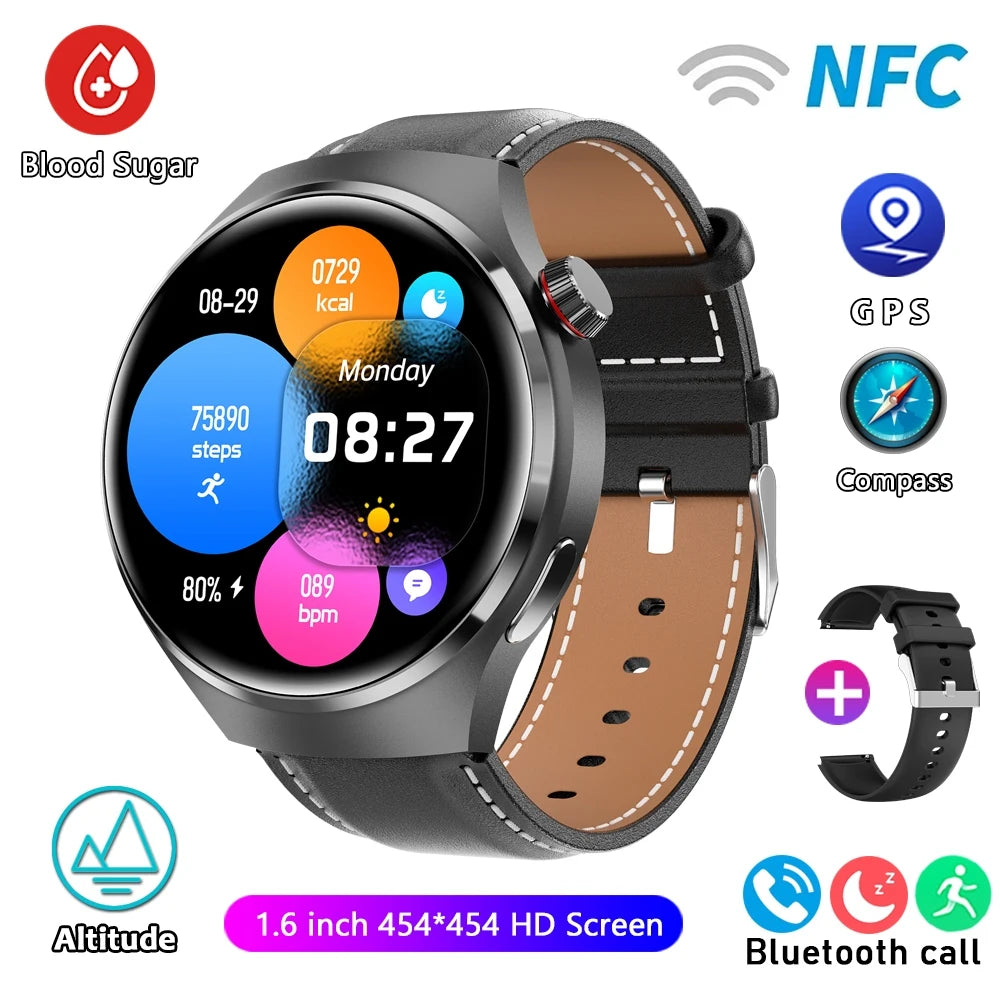 For HUAWEI GT4 Pro GPS NFC Smart Watch Men 360*360 AMOLED Screen Heart rate Bluetooth Call IP68 Waterproof Man Smartwatch 2024-EXPROTAS
