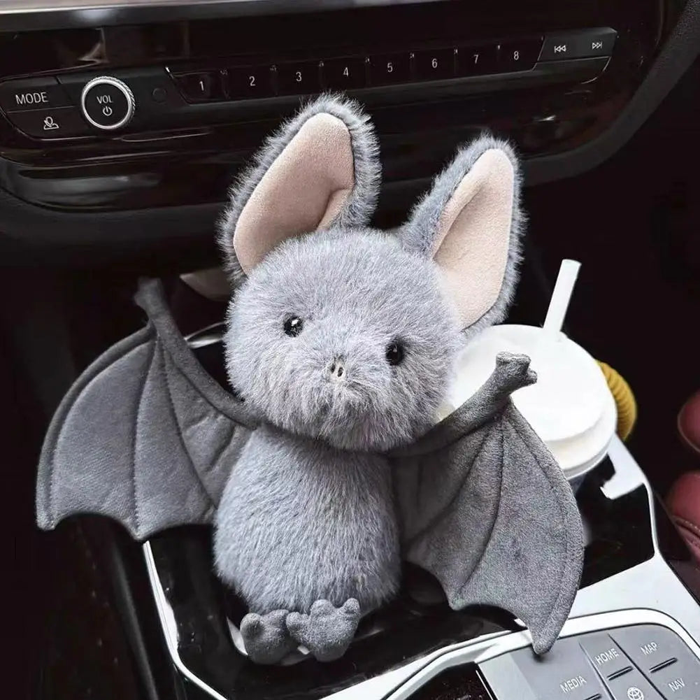 Car Rearview Mirror Bat Plush Toy Soft Stuffed Animal Hanging Decor 20cm
