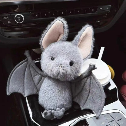 Car Rearview Mirror Bat Plush Toy Soft Stuffed Animal Hanging Decor 20cm