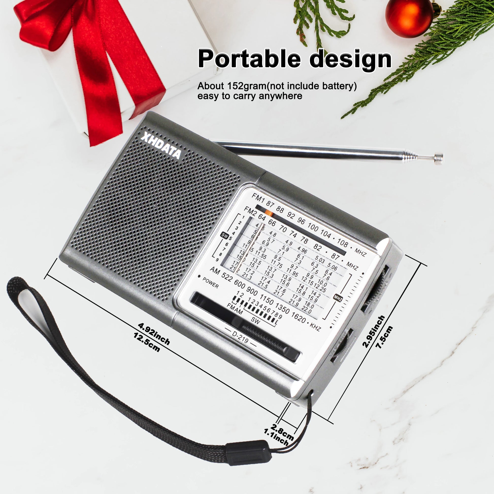 Tecsun R-9012 Portable Pocket Radio FM AM SW 12 Band High Sensitivity Receiver D219 - EXPROTAS
