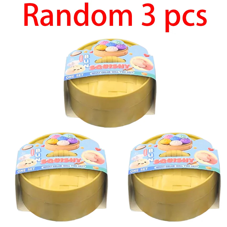 Blind Box Dumpling Squishy Toy Stress Relief 6pcs Colorful Mystery
