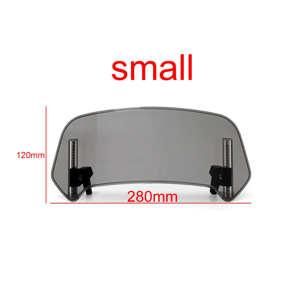 Adjustable Windshield Extension Spoiler Clamp On Motorcycle Windscreen Deflector