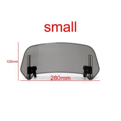 Adjustable Windshield Extension Spoiler Clamp On Motorcycle Windscreen Deflector