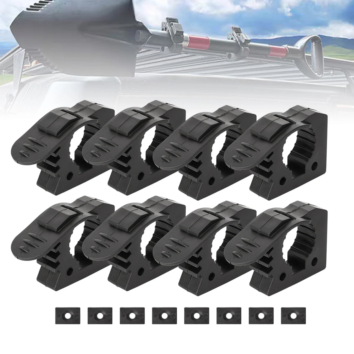 Quick Release Rubber Clamp Mount for UTV ATV Truck Boat Motorcycle Tool