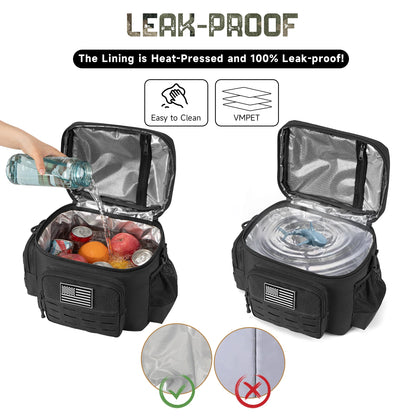 Tactical Insulated Lunch Bag for Men Heavy Duty Cooler Box Work Camping Picnic