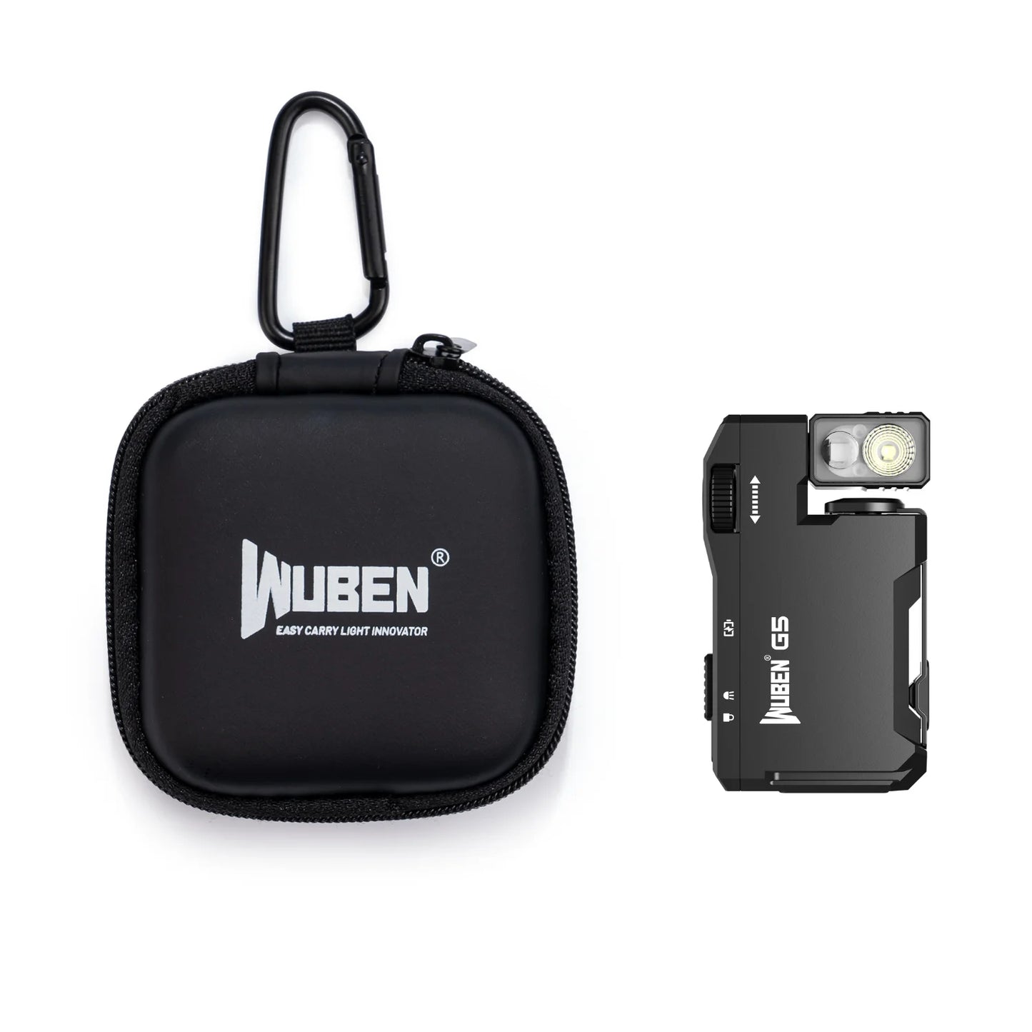 Wuben EDC Keychain Light 400 Lumens Rechargeable Mini Flashlight RGB Dual Source