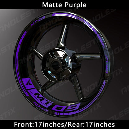 Reflective Motorcycle Wheel Sticker Hub Decal Rim Stripe Tape for YAMAHA MT-09