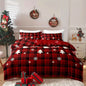3-Piece Christmas Duvet Cover Set Reversible Bedding Quilt Double King Size