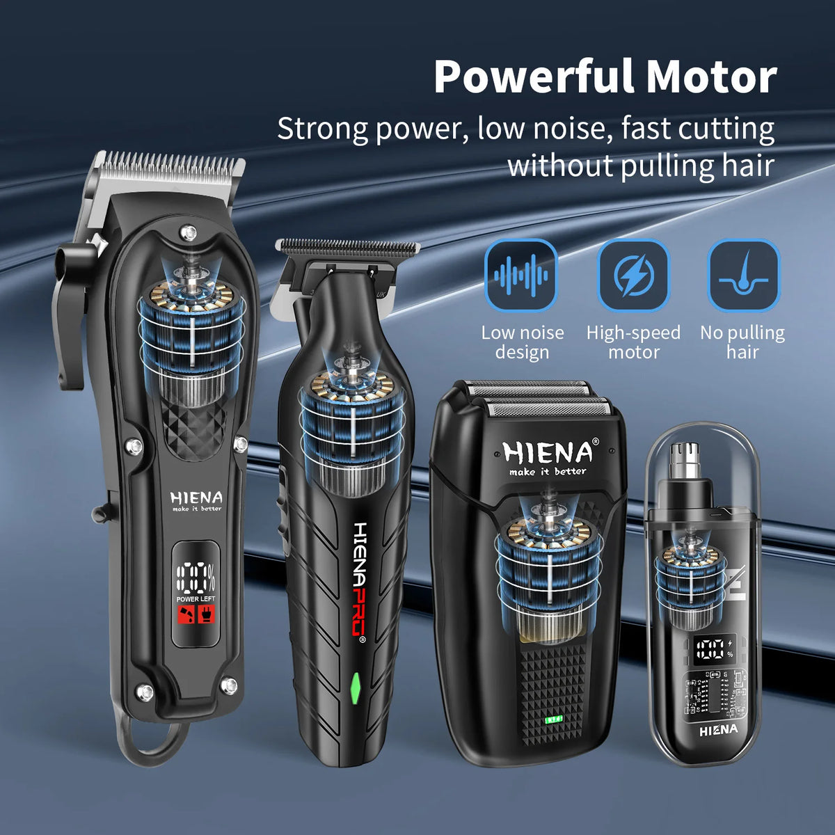 Professional Hair Clippers Cordless Trimmer for Men Beard Shaver Machine