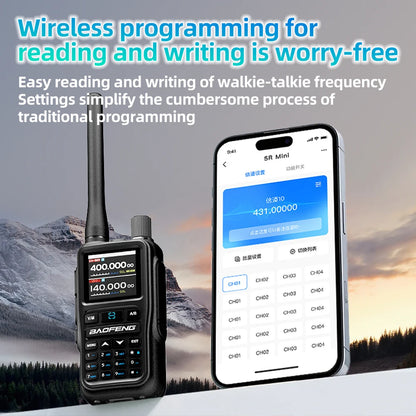 1PC Baofeng Walkie Talkie Long Range Radio 5RMINI Type-C Charger 1600mAh