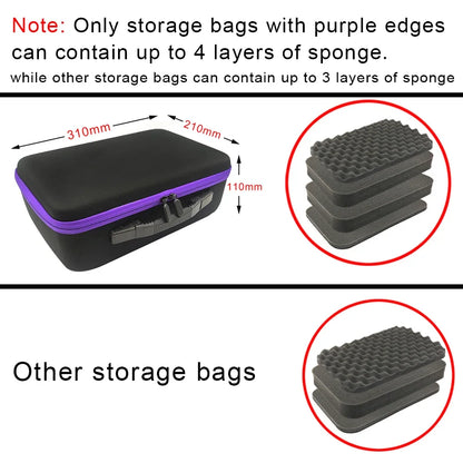 DIY Foam Hard Carry Case Storage Box Travel Zipper Bag Tool Accessories Camera