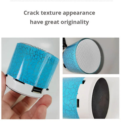 Mini Bluetooth Subwoofer Speaker Portable Wireless Car Audio LED Dazzling