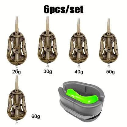 Carp Fishing Feeder Kit Bait Launcher Moulds Groundbait Dispenser Tool