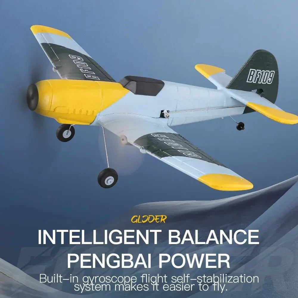 BF109 RC Plane 2.4G 3CH EPP Foam Remote Control Fighter Fixed Wingspan Glider Outdoor RTF RC Warbird Airplane Toys Gifts-EXPROTAS