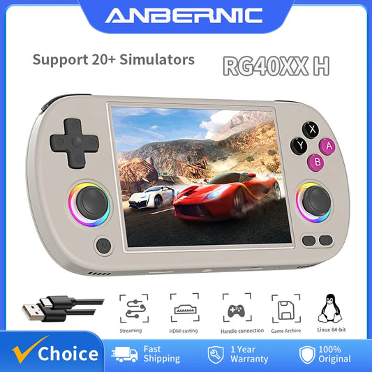 ANBERNIC RG40XX H Handheld Game Console Linux 4.0in IPS Retro Gaming - EXPROTAS