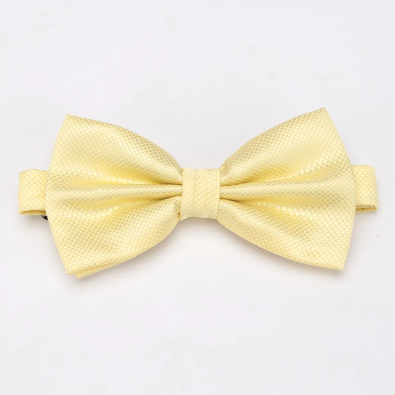 Bow Tie Solid Color Adjustable Wedding Party Ties for Men Women