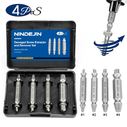 6pcs Screw Extractor Drill Damaged Bolt Remover Easy Out Bits Set
