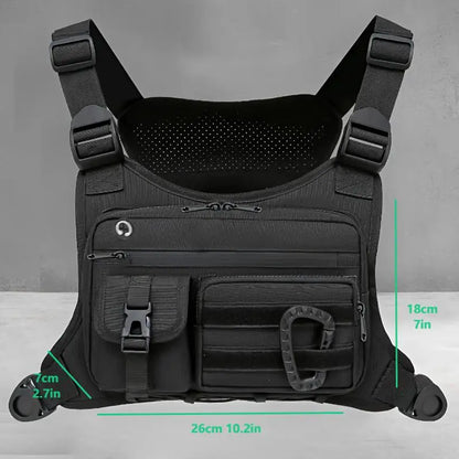 Tactical Chest Bag for Running Cycling EDC Men Women Outdoor Vest Rig