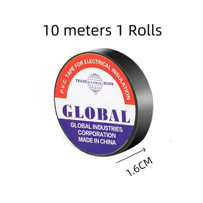 Electrical Insulation Tape 10/100M Black Flame Retardant Waterproof Adhesive