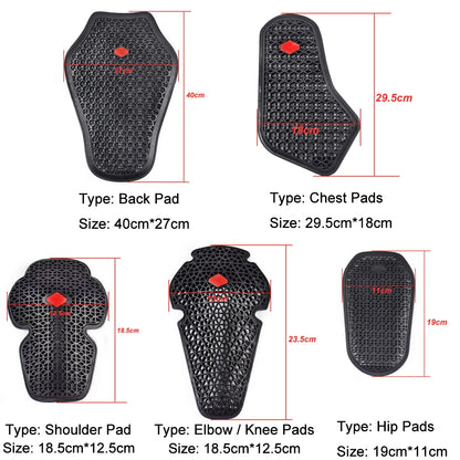 Motorcycle Armor CE certified Jacket Insert Back Protector Thicken High elasticity Rider Armor Back Spine Protective Pad-EXPROTAS